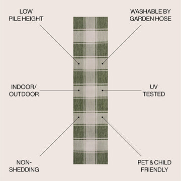 Sabine Traditional Farmhouse Bold Gingham Area Rug